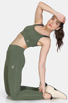 Zelocity  Medium Impact Quick Dry Sports Bra - Four Clover Leaf — thumbnail 4